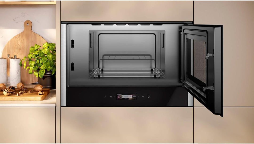 NEFF NR4GR31N1, N 70, Einbau-Mikrowelle, Integrierbare Mikrowelle mit Grill 40 x 60cm, Full Touch TF
