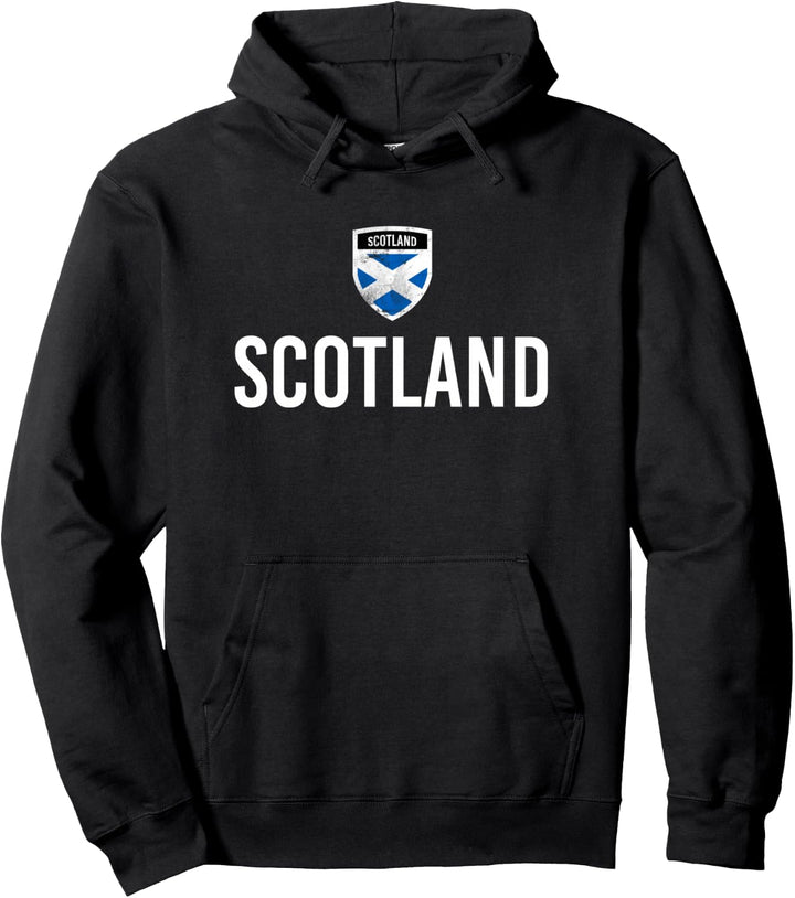 Scotland Flag - Scotland Flag Shield - Scotland Pullover Hoodie