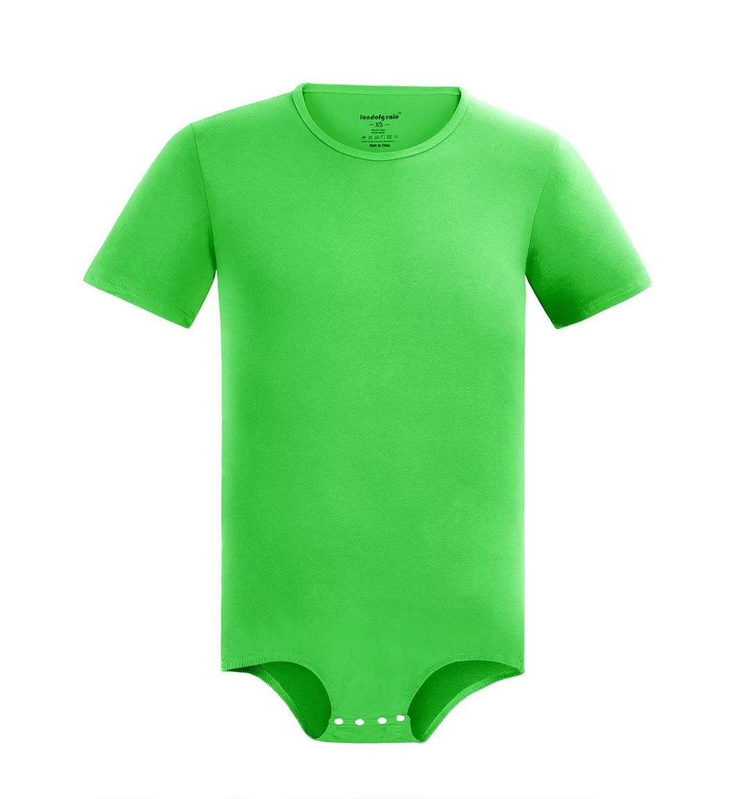 Landofgenie Männer Kurzarm Strampler Pyjama Bodysuit One Piece Strampler S Hellgrün, S Hellgrün