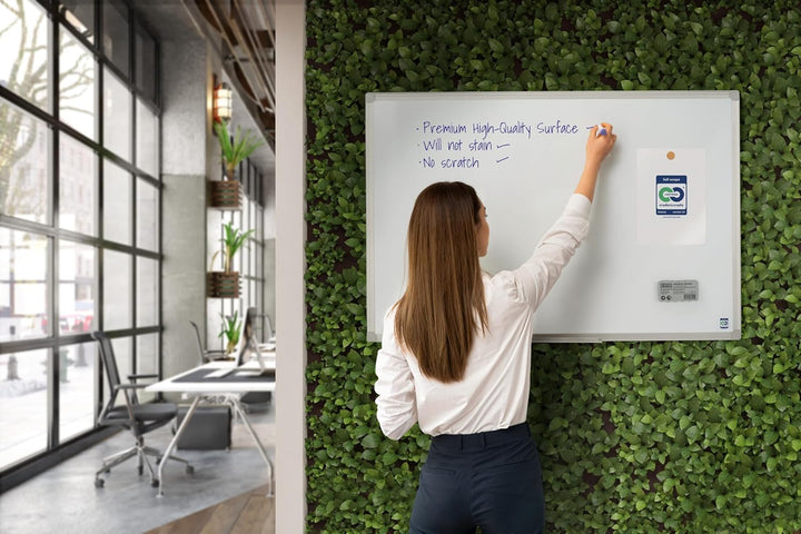 Bi-Office Earth - Umweltfreundliches Whiteboard, mit Aluminiumrahmen und Stifteablage, Magnettafel,