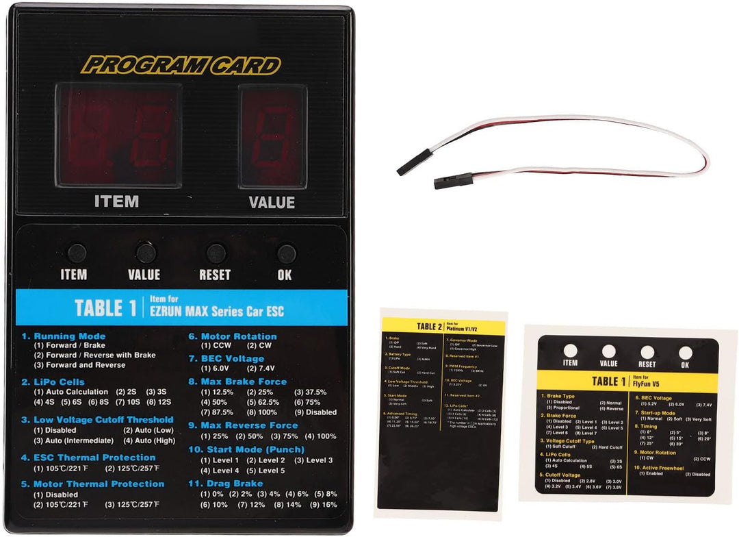 Bürstenlose ESC-Programmierkarte, Universelle Programmbox für RC-Car, Bootszubehör, Funktioniert mit