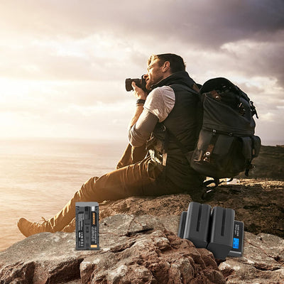 2 Stück Shentec 8800mAh NP-F970 akku Compatible with Sony NP-F970 NP-F960 NP-F930 NP-F950 DCR-VX2100