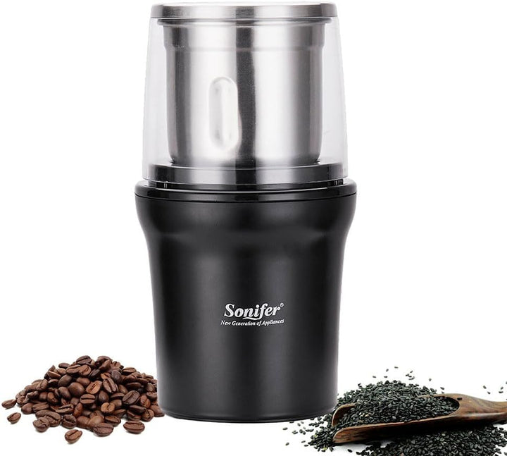 Elektrische Gewürzmühle Kaffeemühle 100g Kapazität 300W Leistung Abnehmbarer Edelstahlbehälter zum M