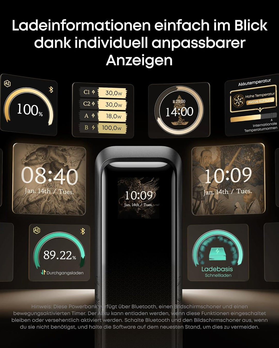 Anker Prime Power Bank Black Myth: Wukong Edition, 20.100mAh 3-Port Powerbank mit 220W, Zwei-Wege-La