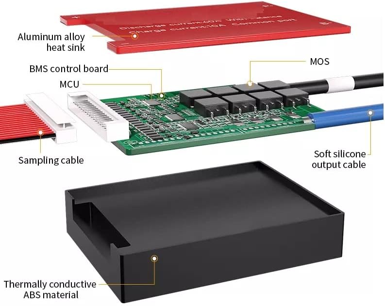 TECNOIOT 1 STÜCKE 12 S 36 V 20 A LiFePO4 Lithium Batterie Schutzplatine BMS PCB Board mit Balance 12