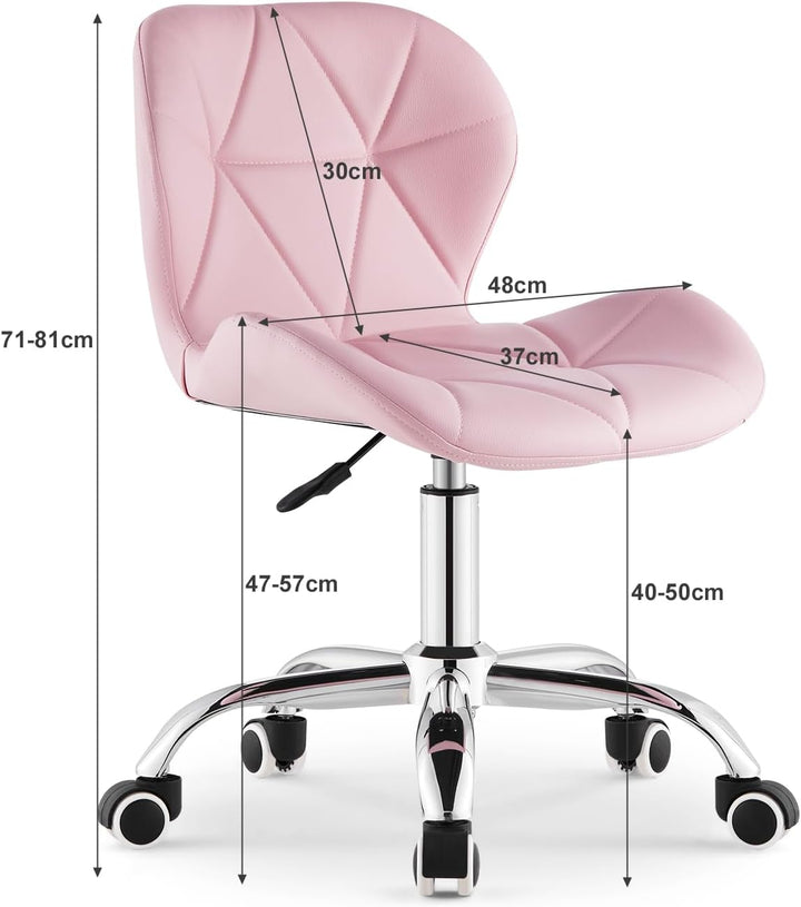 TUKAILAI Bürostuhl Ergonomisch aus Kunstleder, Verstellbar Schreibtischstuhl Drehstuhl Computerstuhl