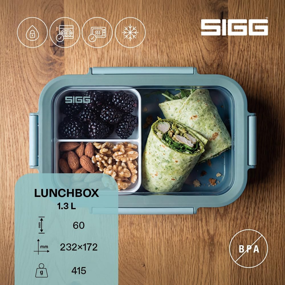 Sigg - NIMO Lunchbox L - Auslaufsicher - Trenner - Mikrowellen- & Spülmaschinengeeignet - BPA-frei -