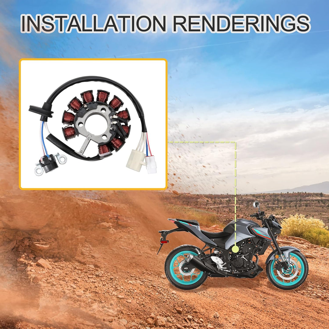 GOOFIT 18 Spule Motorrad Magneto Stator Spule Zündgenerator Motor Zubehör Ersatz für XA125