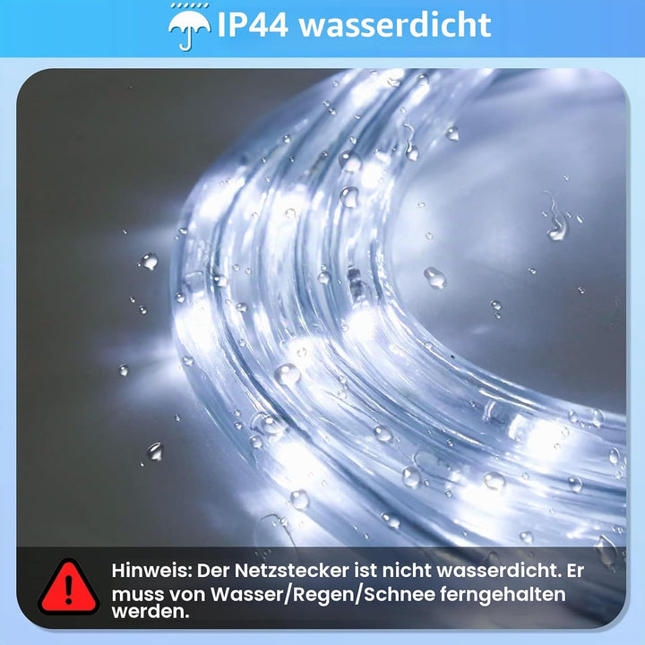 Sonnewelt 10M LED Lichterschlauch Aussen, 240 LEDs Wasserfest LED Schlauch für Ausse, LED Lichtersch
