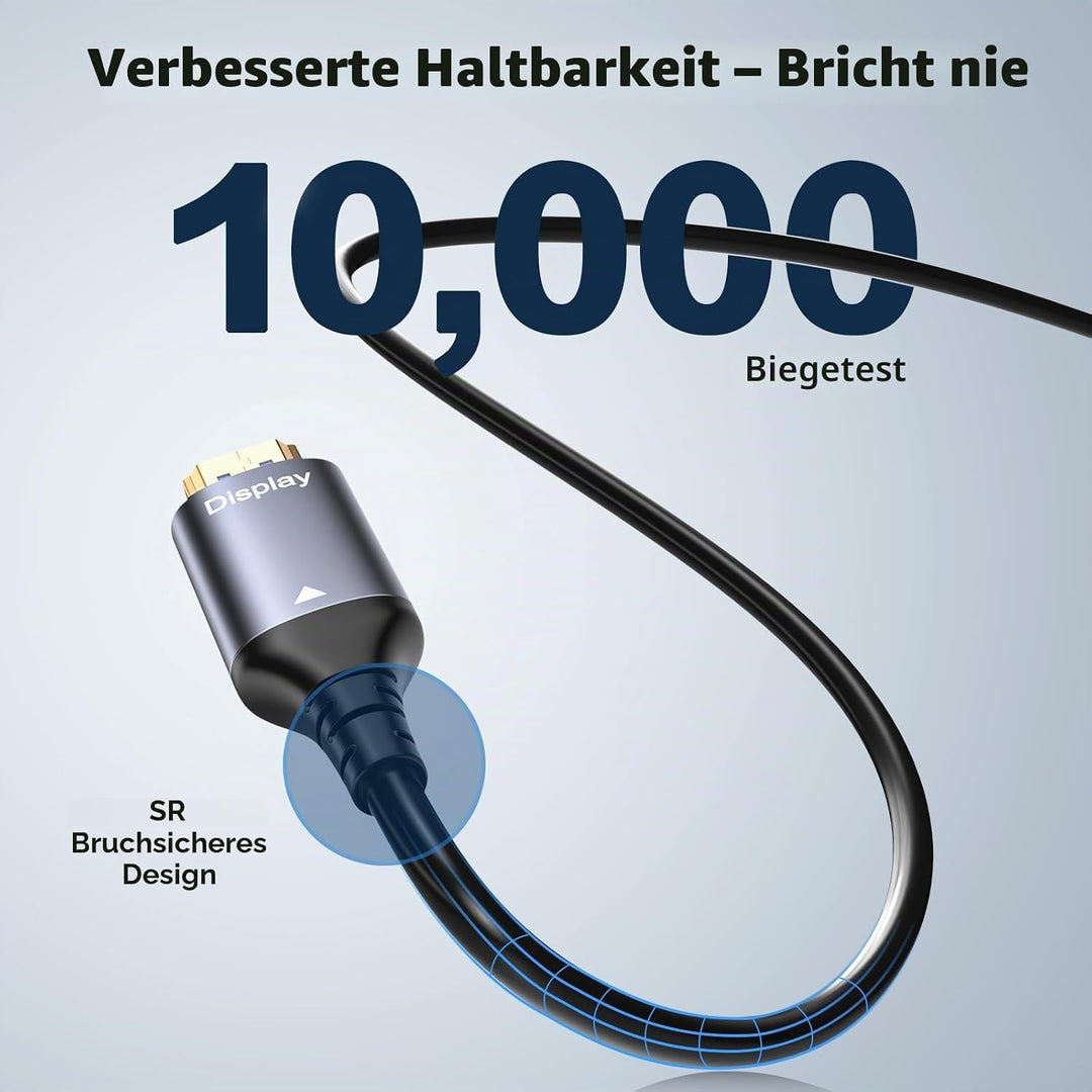 8K HDMI Glasfaserkabel 50M, HDMI 2.1 Kabel 48Gbps Ultra High Speed,In Wall CL3 Rated,AOC 8K@60Hz,4K@