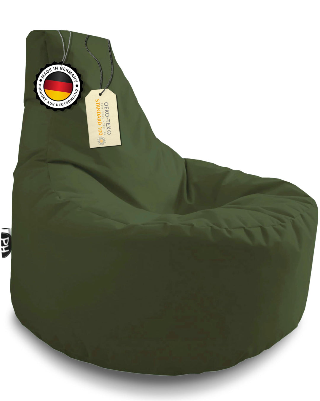 PATCH HOME Gamer Sessel mit Reissverschluss Lounge Kissen Sitzsack Sitzkissen Bean Bag In & Outdoor