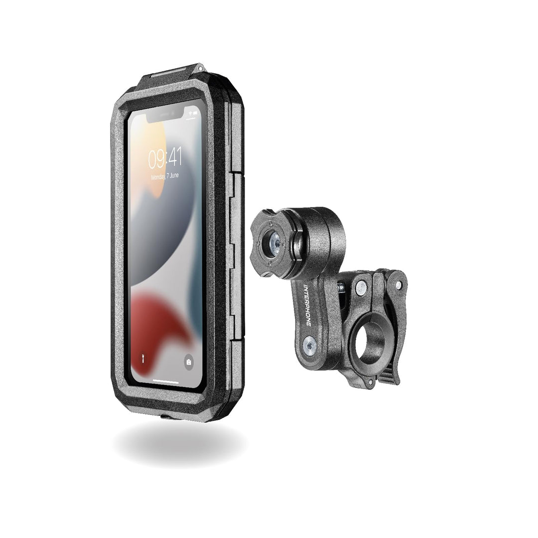 Interphone - QUIKLOX Modular System - 2 in 1 - Handyhalterung für Motorräder - Universelle wasserdic