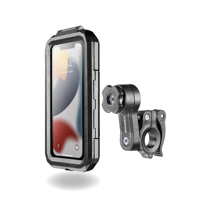 Interphone - QUIKLOX Modular System - 2 in 1 - Handyhalterung für Motorräder - Universelle wasserdic