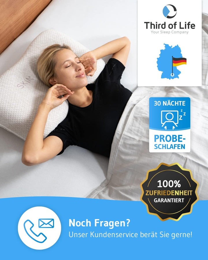 Gesundheitskissen maBELLA | Nackenkissen mit SKIN+ Bezug &amp; Probiotika zur Hautreinigung &amp; Pflege | A