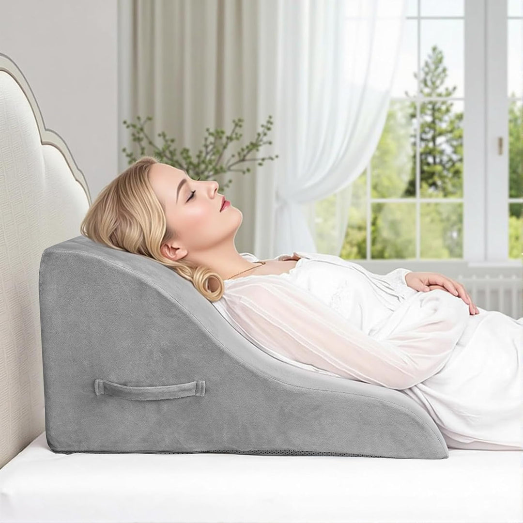 Babenest Kurvenform Keilkissen, Ergonomisches Orthopädisches Rückenkissen Hochdichter Schaumstoff Vi