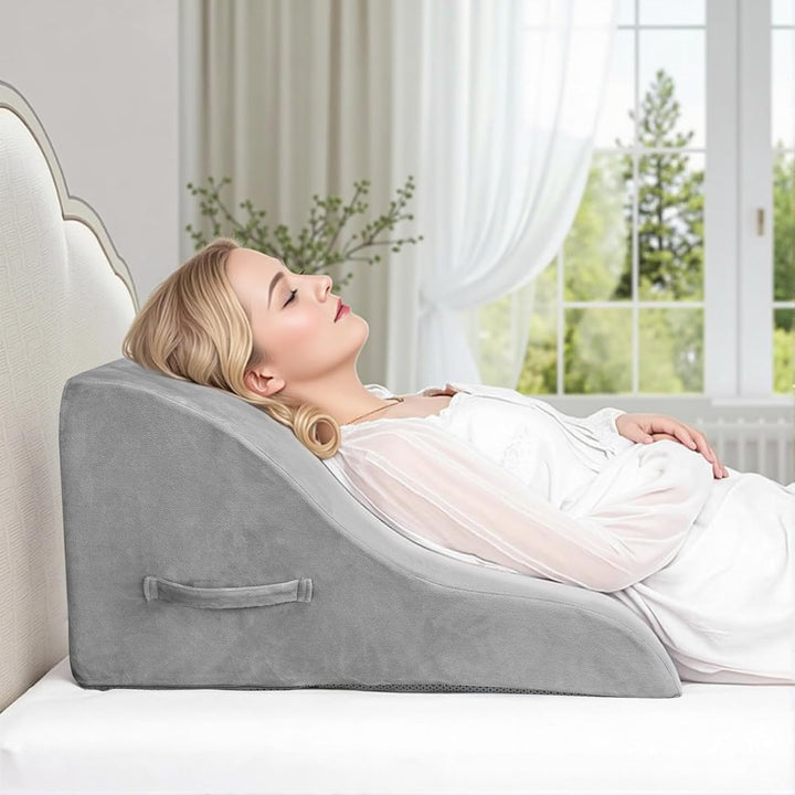 Babenest Kurvenform Keilkissen, Ergonomisches Orthopädisches Rückenkissen Hochdichter Schaumstoff Vi