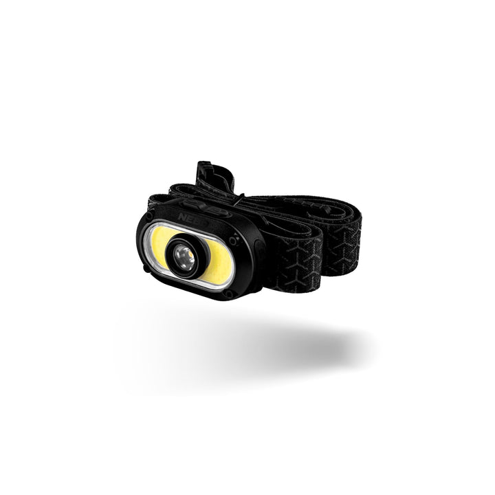 NEBO Mycro Kopftaschenlampe - Wiederaufladbare Stirnlampe &amp; Mützenlicht für Läufer - Stirnlampe mit