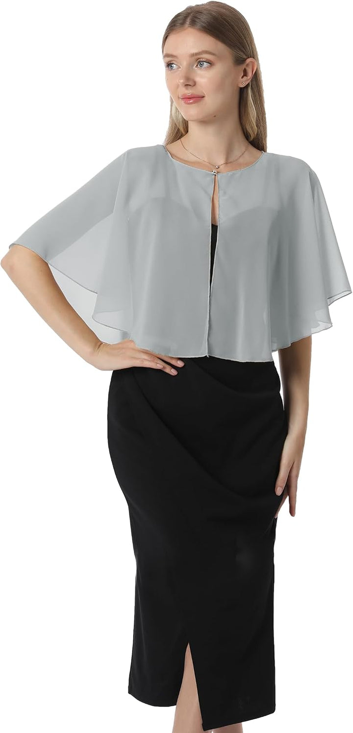 Chiffon Capelet Soft capes Shawls and Wraps for Evening Dress Wedding Cape 1920s shawl accessories f