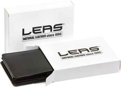 LEAS Hochwertige Scheintasche mit Riegel mit Box Echt-Leder, schwarz Elegance-Edition