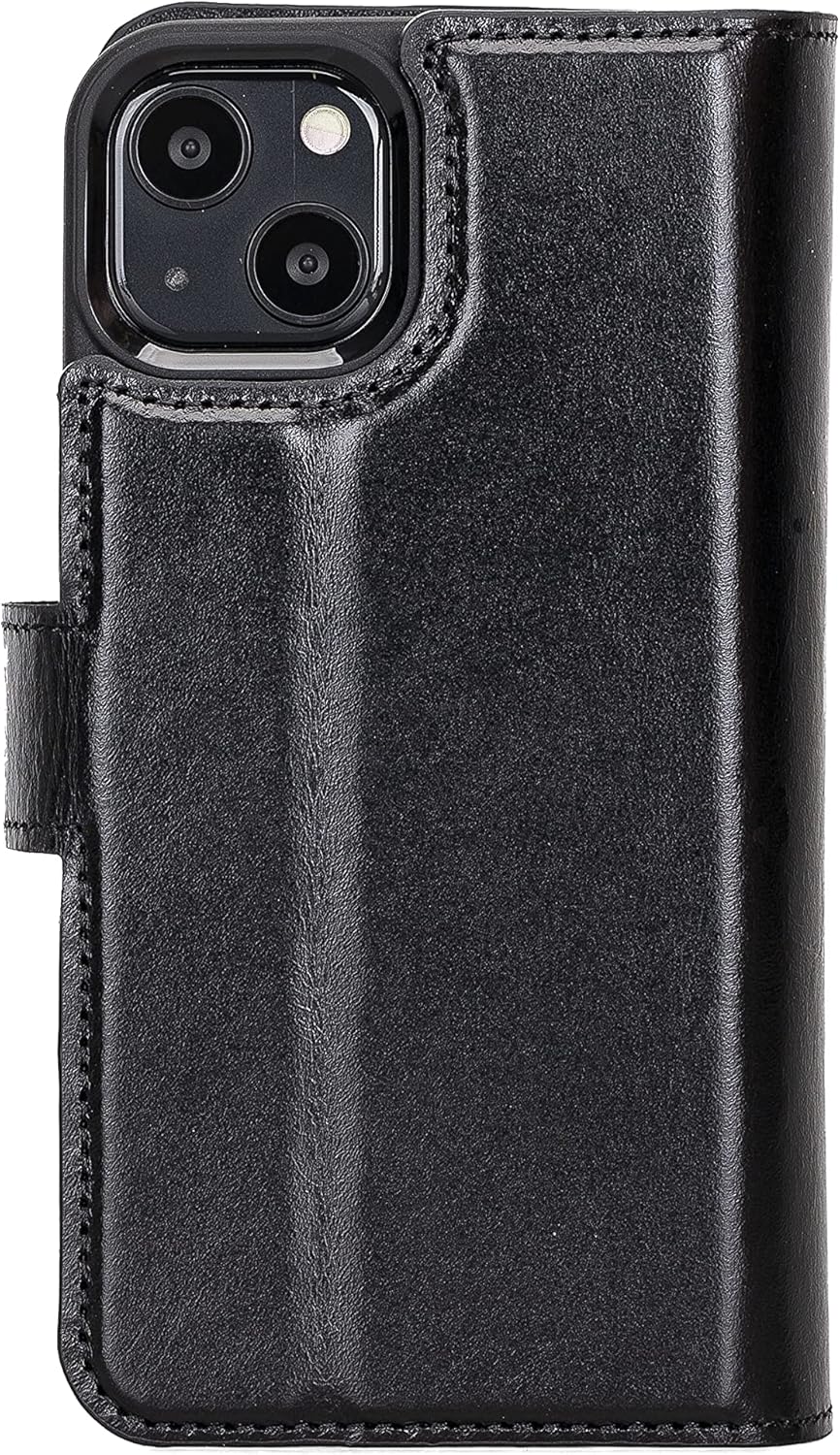 Solo Pelle Lederhülle kompatibel für iPhone 13 in 6.1 Zoll abnehmbare Hülle (2in1) Harvard Double in