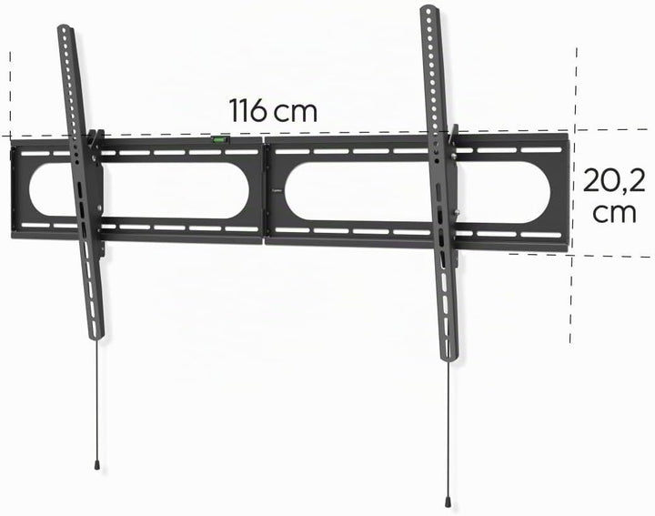 Hama TV Wandhalterung neigbar, Slim (TV Wandhalterung 37-120 Zoll, VESA 50x50 bis VESA 1100x600, bis