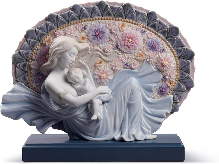 LLADRÓ Mutter Figur Das Blühende Leben. Mutter. Porzellan.