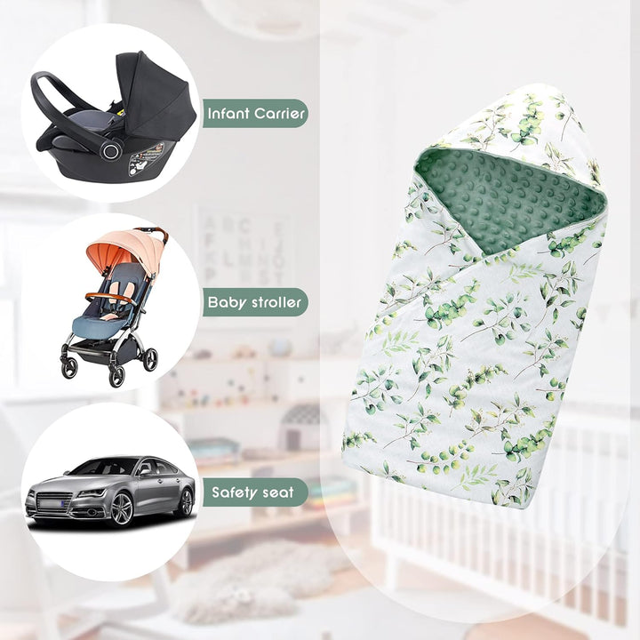 Miracle Baby Einschlagdecke Babyschale Winter Universal Kuscheldecke 90x90cm für Buggy Kinderwagen (