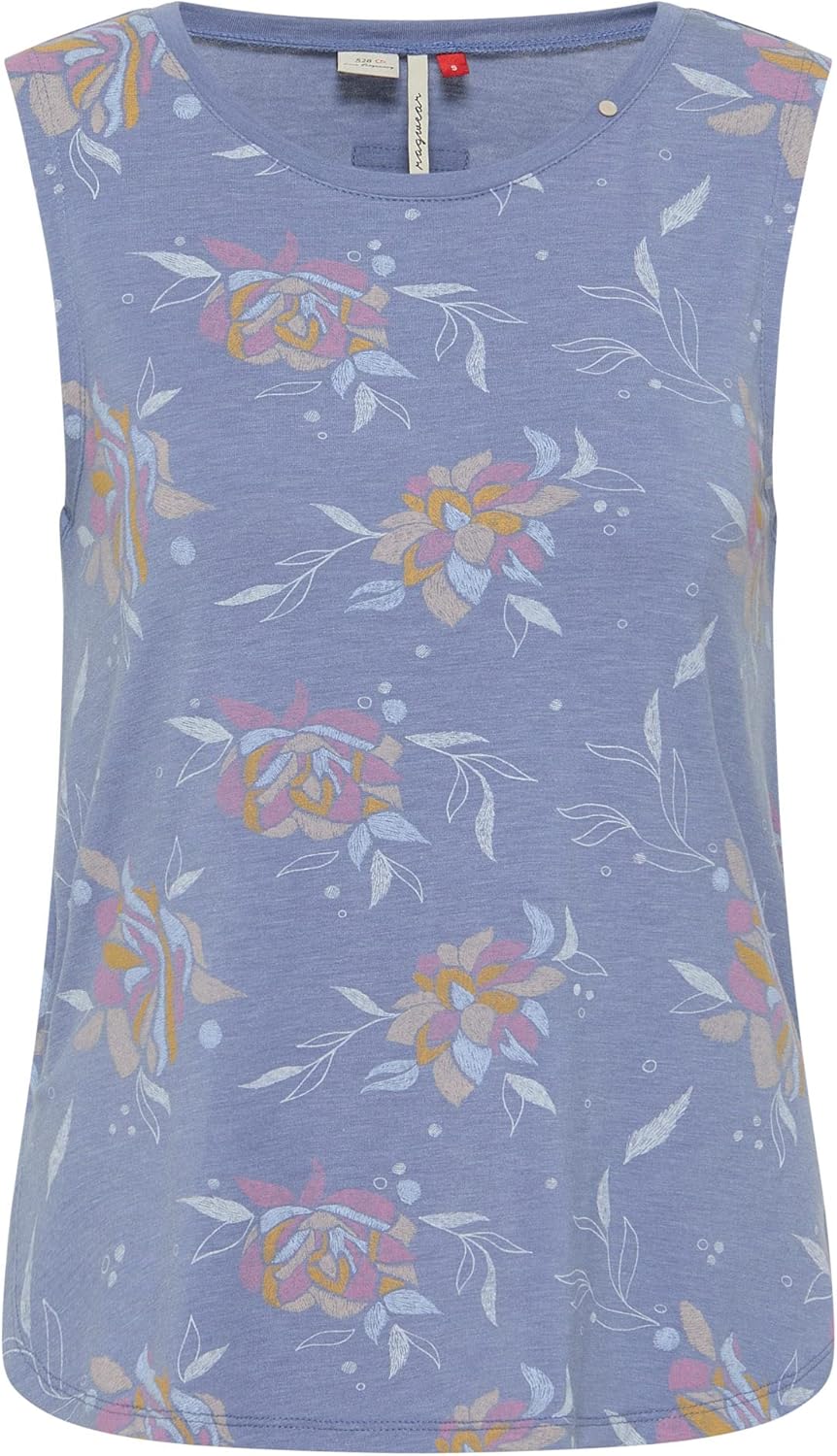 Ragwear VALENCA Damen Frauen Top,Shirt,Oberteil,ärmellos,Tanktop,Rundausschnitt L Stone Blue 2311_20