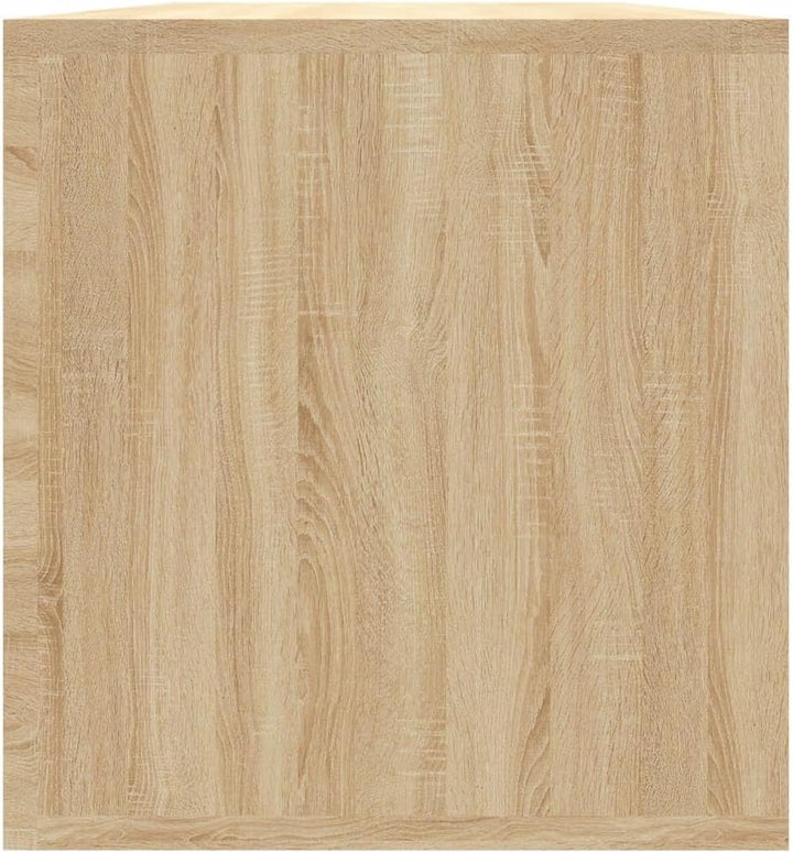 vidaXL Aufbewahrungsbox für Schallplatten 71x34x36 cm, Sonoma Eiche, Holzwerkstoff, 2 Fächer, Stabil
