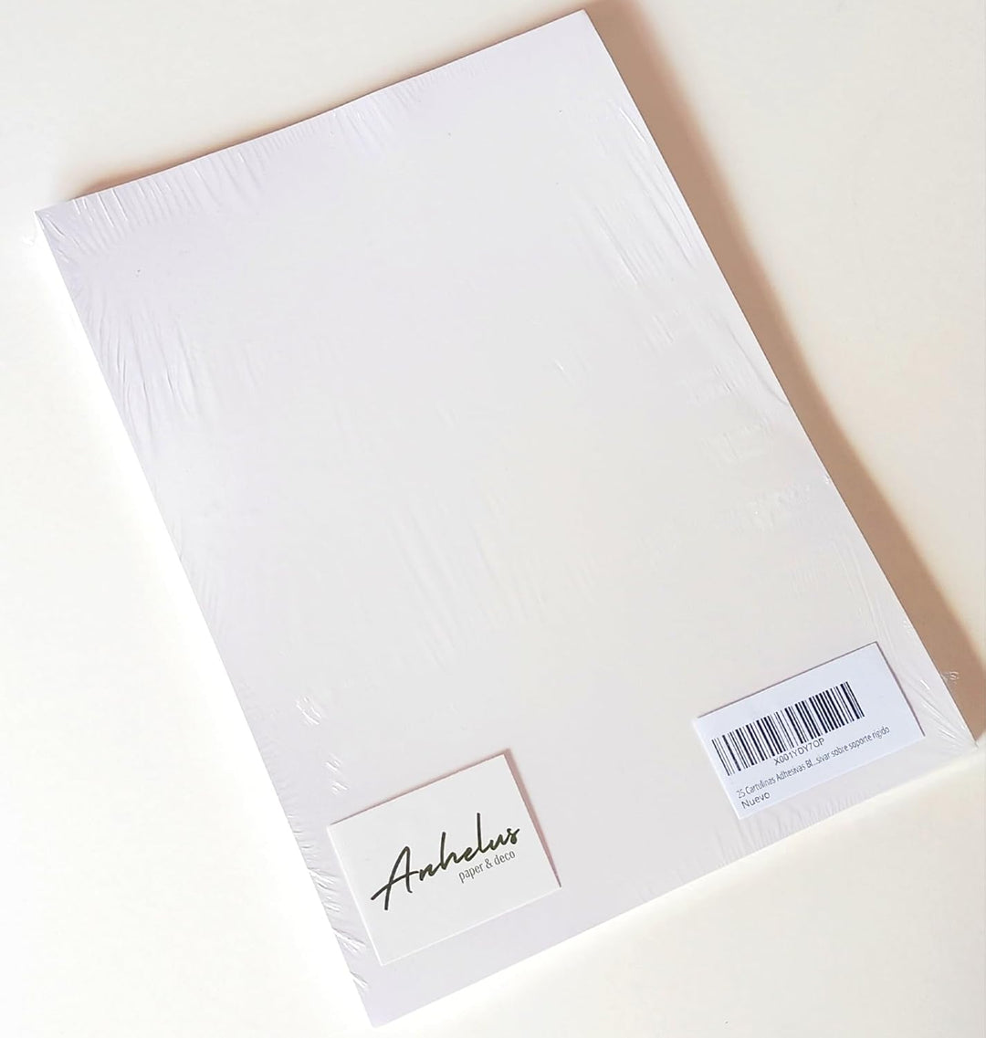 25 mattweisse Klebekartons 180g im Din A4-Format (21 x 29,7 cm), Packung mit 25 Blatt, selbstklebend