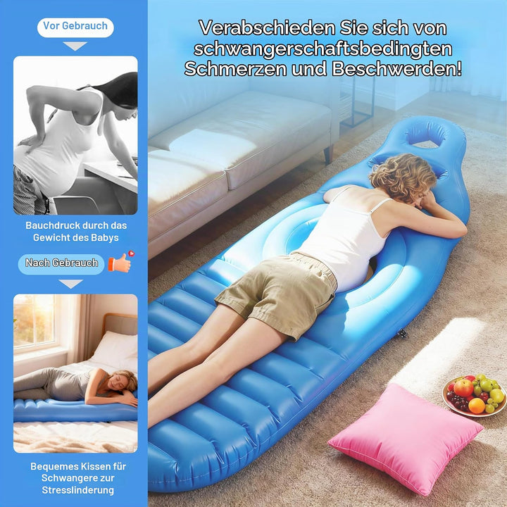 Aufblasbares Schwangerschaftskissen, perforierte PVC-Luftmatratze, Bauchliegematte, Ganzkörper-Schwa