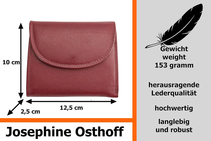 Josephine Osthoff Geldbörse Damen Leder Gross Portemonnaie KleinGeldbörse Herren Kreditkartenetui Mü