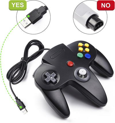 miadore 2X N64 Controller USB Gamepad Classic N 64 Controller Joypad Joystick Für Mac und Windows Ra