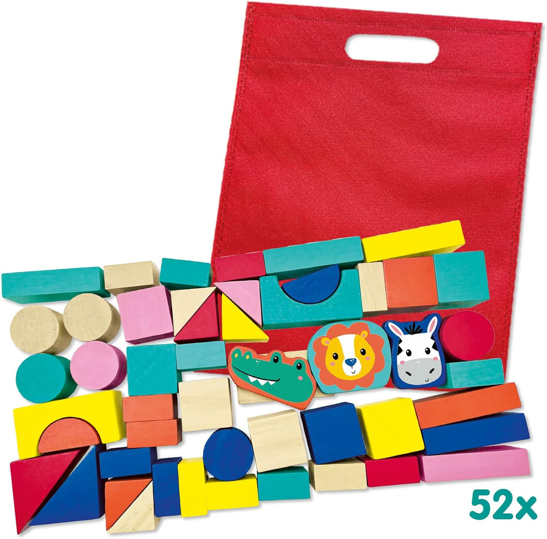 SES Creative Holzbausteine zum stapeln | Babyspielzeug | Made in Holland | für Kinder ab 1 Jahren |