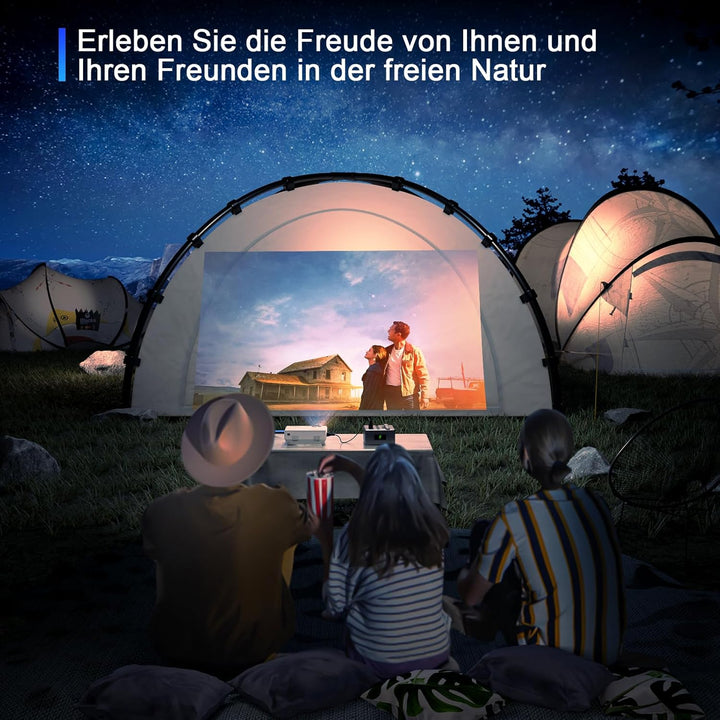 [Manual Focus] 2025 XuanPad Verbessertes WiFi Bluetooth Mini Beamer, 18000L Mini Projektor HD 1080P