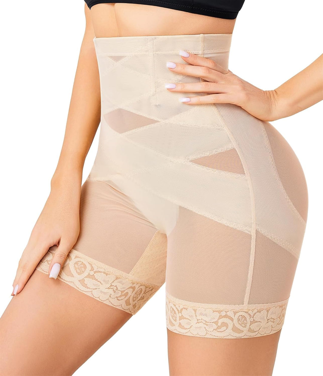 Gotoly Shapewear Damen Bauchweg Unterhose Hohe Taille Miederhose Mit Bein Figurenformend Miederpant