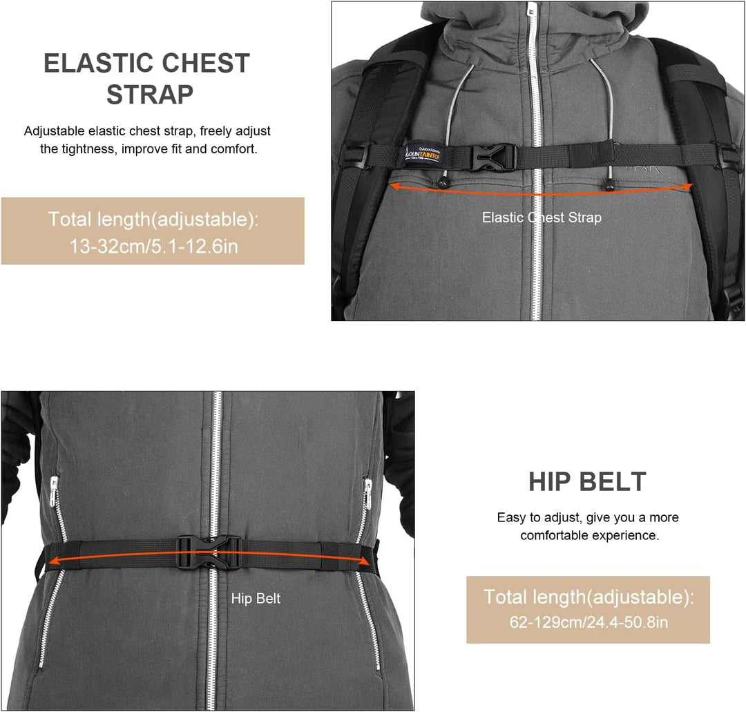Mountaintop 30L/40L Wanderrucksack Herren Damen Daypack für Alltag und Outdoor, Tageswanderungen und