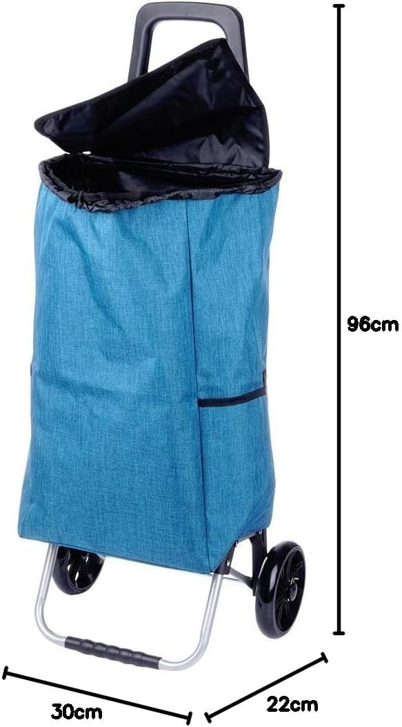 orion group Einkaufstrolley Einkaufsroller Einkaufswagen mit Blauer Einkaufstasche auf Rollen geräum