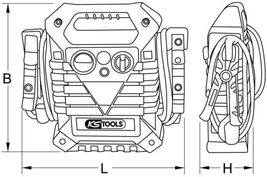 KS Tools 550.1830 12 V Kondensator-Booster - Mobiles Starthilfegerät 720 A