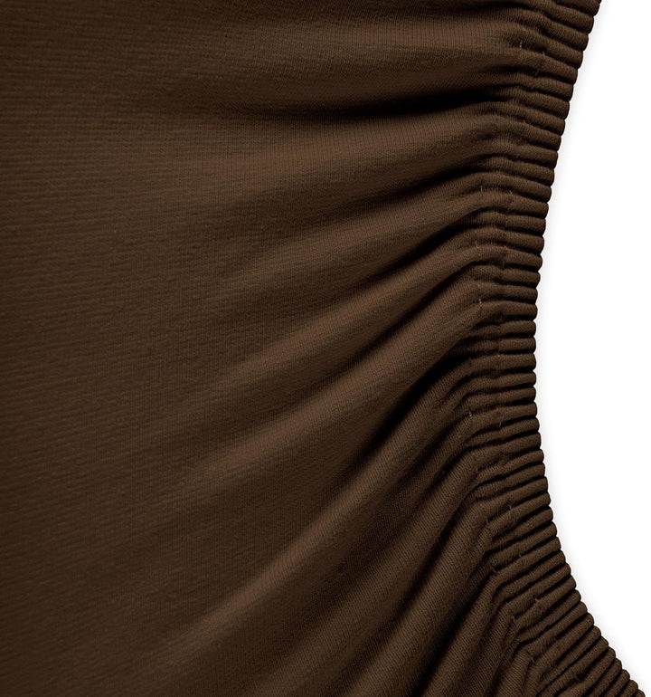aqua-textil Royal XL Spannbettlaken Boxspringbett Wasserbett 200x220-220x240 cm dunkel braun 210g/qm