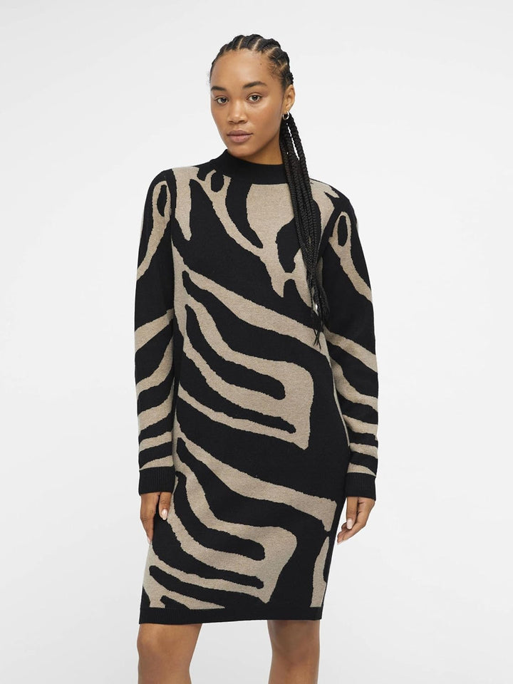 OBJRAY L/S Knit Dress AOP NOOS