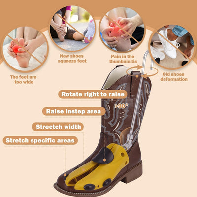 Exshoiu Schuhspanner, Schuhdehner für Stiefel, 1 Paar Schuhdehner Schuhweiter Stiefeletten, Verstell