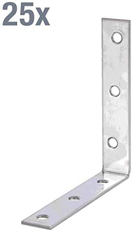 Alberts 851866 Stuhlwinkel | Edelstahl | 100 x 100 x 19 mm | 25er Set 100 x 100 x 19 mm / 25 Stk., 1