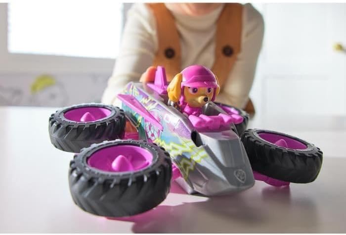 PAW PATROL Rescue Wheels - Skyes Flug-Monstertruck mit Verwandlung in Jet-Modus und Skye Hundefigur,
