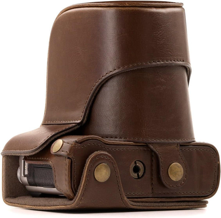 MegaGear MG173 Fujifilm X-A5, X-A3, X-A2, X-A1, X-M1 Ever Ready Leder Kamera-Case mit Trageriemen -
