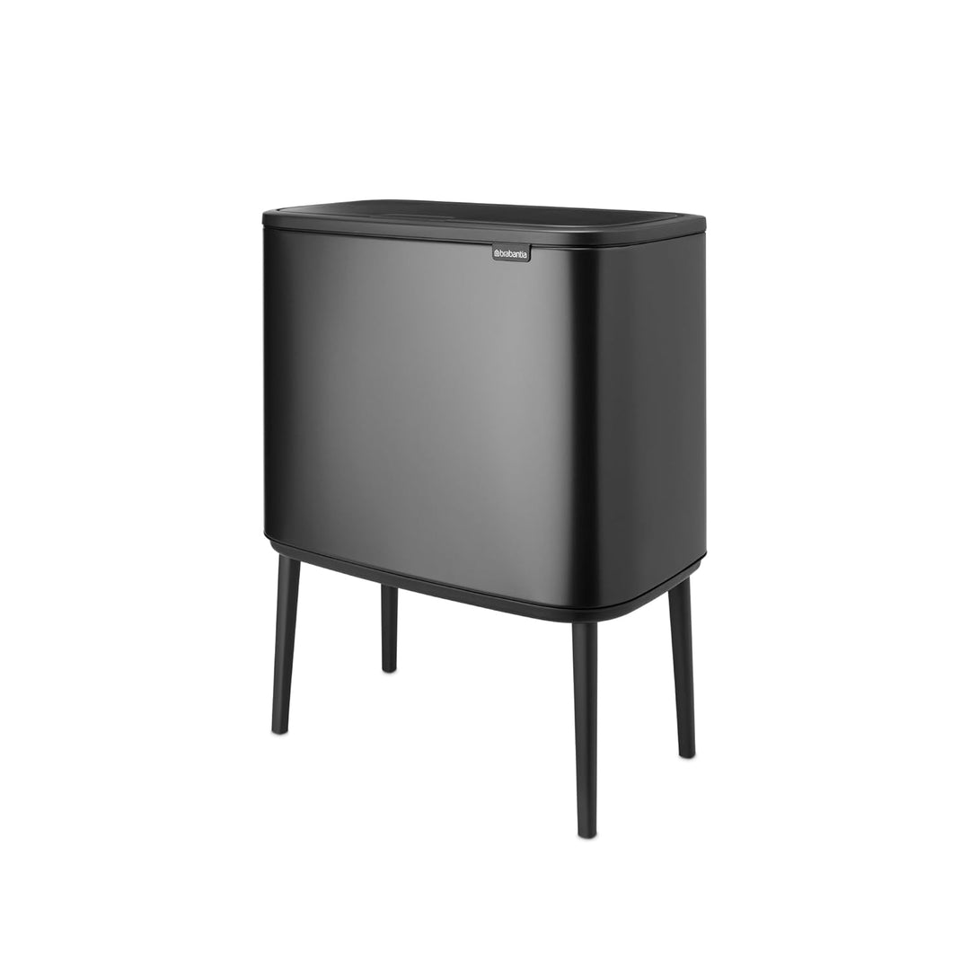 Brabantia Bo Touch Bin für die Küche 23+11 l – Zwei Fächer | Soft-Touch-Abfalltrennung mit Inneneime