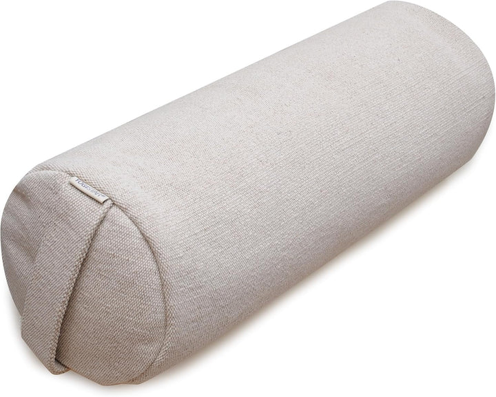 Yoga-Bolster Yin - Rund - Jute Grau