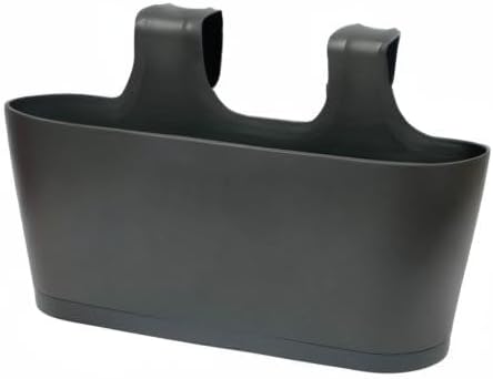 Gariella 3X Blumenkasten oval Balkon Übertopf Pflanzkasten Blumentopf zum Hängen mit Wasserspeicher