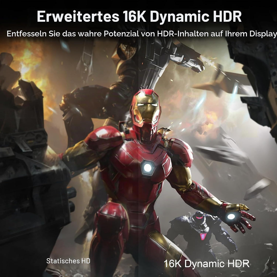 Displayport Kabel 2.1 3.0 m, 80Gbps 16K@60Hz, 8K@120Hz, 4K@240Hz 165Hz 144Hz, Unterstützt HDR DSC 1.