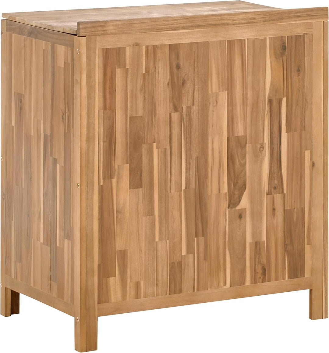 Beliani Outdoor-Küchenschrank Akazienholz braun breit 50x80x90 cm mit 2 Türen Venosa